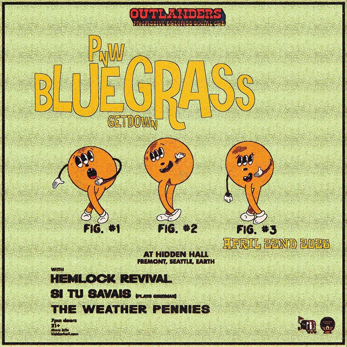 PNW Bluegrass Getdown feat Hemlock Revival, Si Tu Savais (plays Grisman) and The Weather Pennies