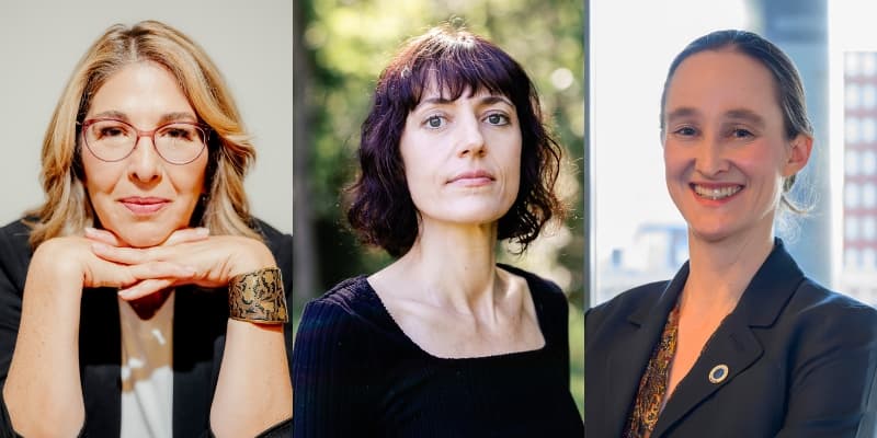 Naomi Klein and Astra Taylor with Mayor Katie Wilson
